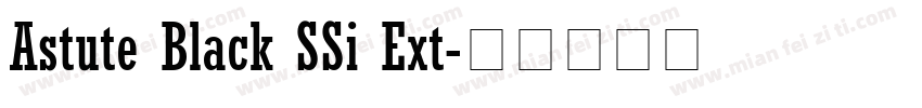 Astute Black SSi Ext字体转换